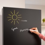 Frigoríficos Miele “Blackboard edition”, donde puedes escribir y borrar mensajes con tiza como en una pizarra