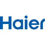 Lo último en diseño y prestaciones con el side by side de Haier en acabado cristal inox. Logo